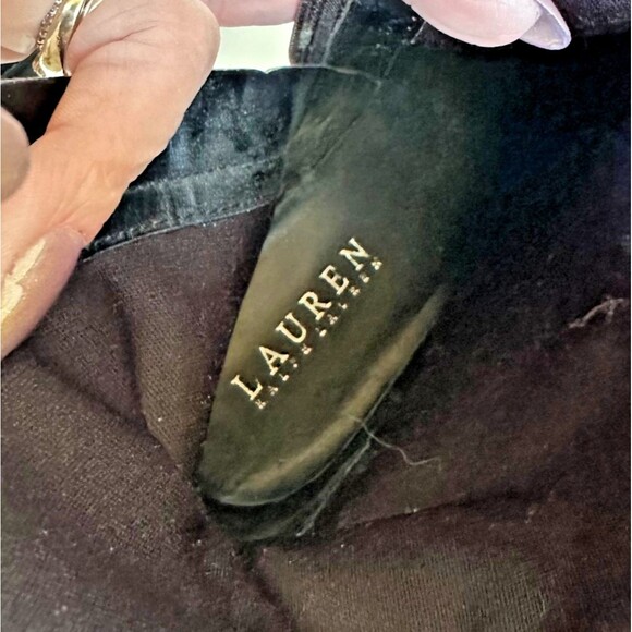 Lauren Ralph Lauren Moto Boots Women's 8.5B Mesi Black Leather Buckle Zip - Picture 12 of 12